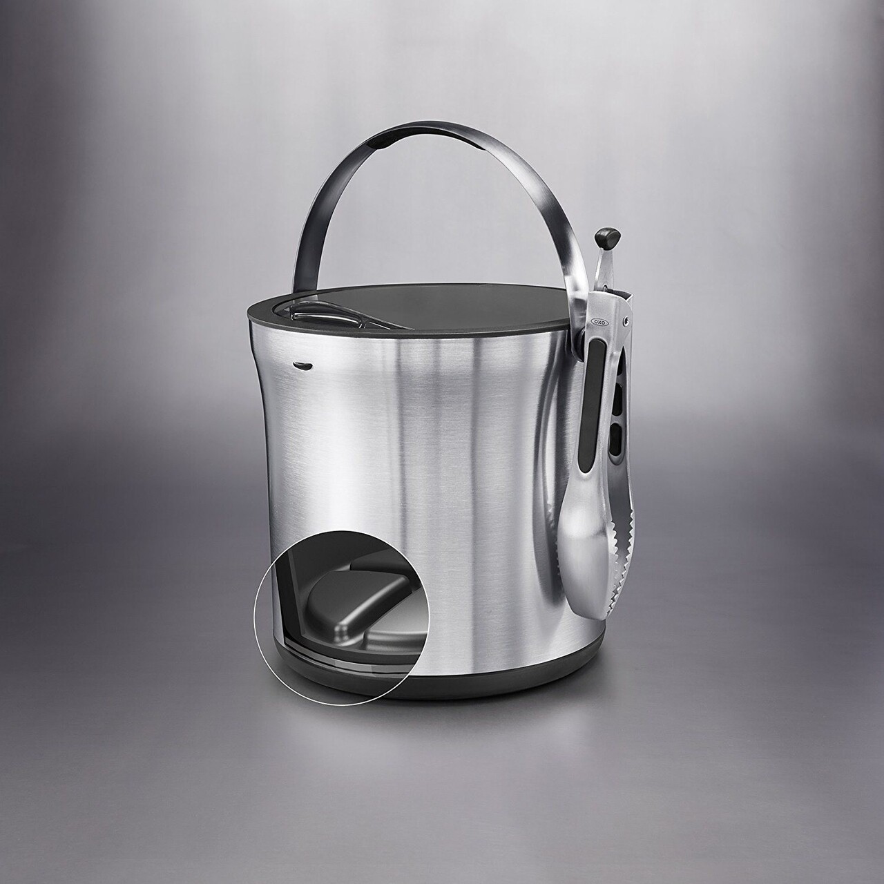 Set galetusa si cleste pentru gheata, inox, "SteeL" - OXO - imagine 6