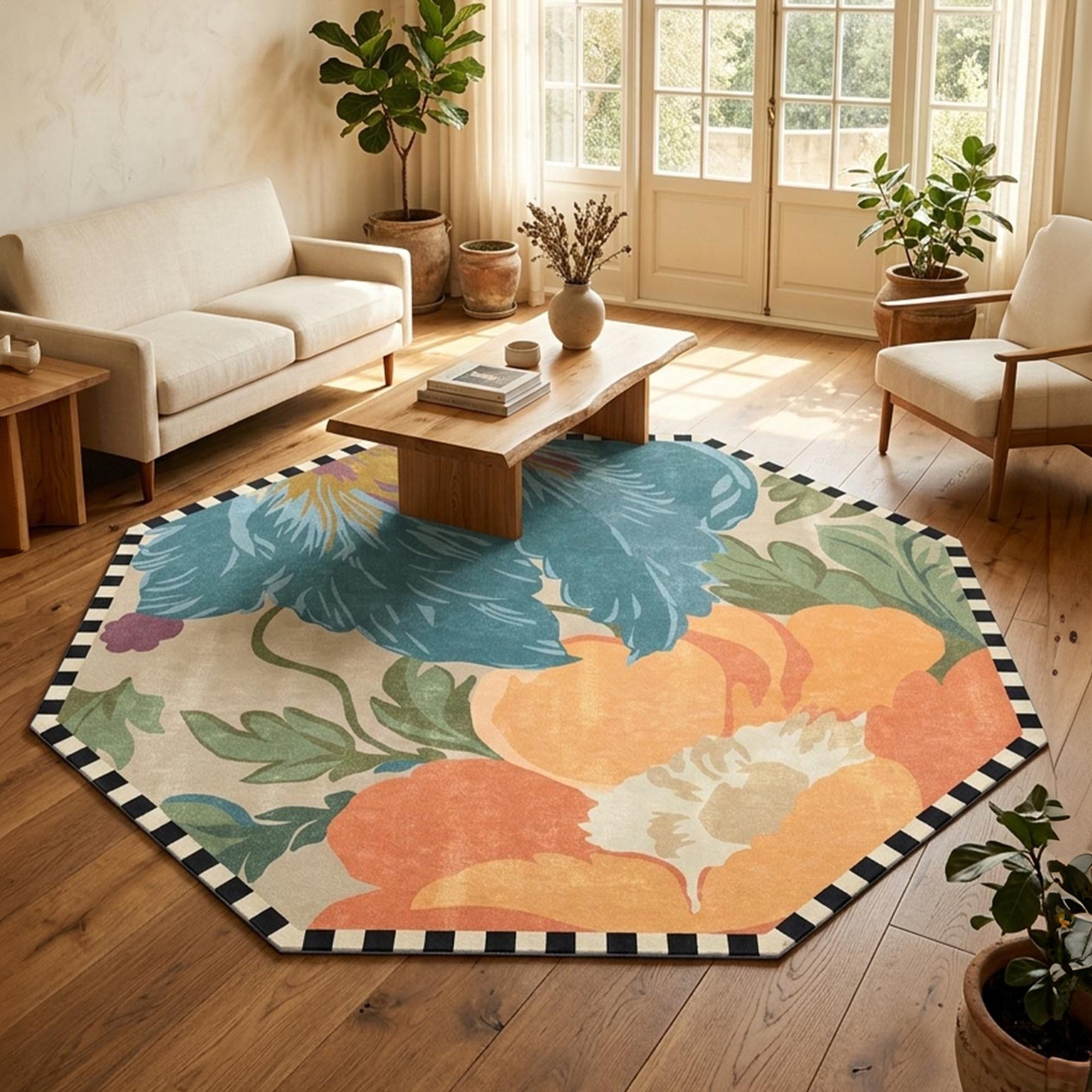 Covor, Fr394, 80x80cm, Portocaliu