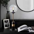 Lampa de masa, Fulgor, 942FLG1854, Metal, Negru/Maro antic