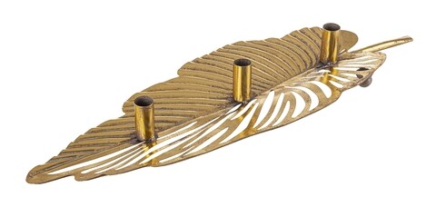 Suport pentru lumanari Mirleft, Bizzotto, 56.5×17.5 cm, metal, auriu 56.5x17.5