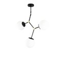 Lustra, Opviq, 892OPV1636, Metal, Alb/Negru