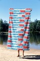 Prosop de plaja, Astacura, Speed Way 70, 70x130 cm, 70% poliester/30% poliamida, Multicolor