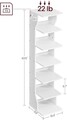 Pantofar ingust, Vasagle Slim, 6 perechi incaltaminte, 30x26.4x110.4 cm, PAL/otel, alb