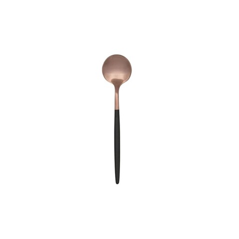 Set 12 linguri pentru cafea, Bidasoa, Gio, 13.1 cm, metal/inox, auriu/negru Bidasoa