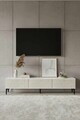 Comoda TV, Hanah Home, Didema 180, 180x40.5x30 cm, Alb / Travertin