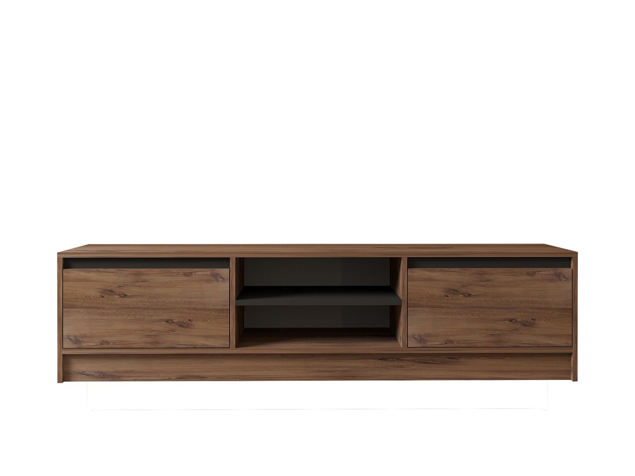 Comoda TV, Puqa Design, Isıl, 180x45x40 cm, PAL, Pin Atlantic / Antracit