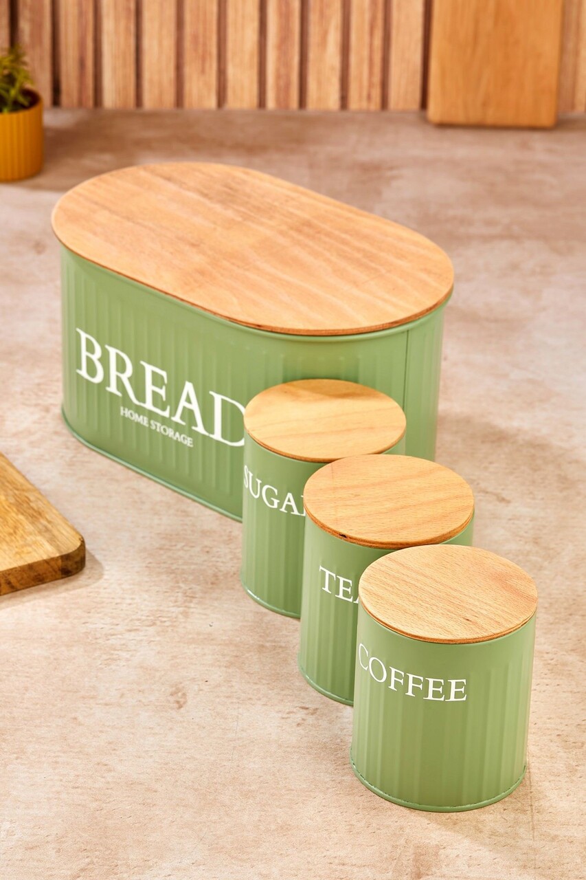 Set recipiente depozitare, Hermia, 289ALV1118, Dimensiune: 10 x 11 x 10 cm (3 bucăți), Verde - view 3