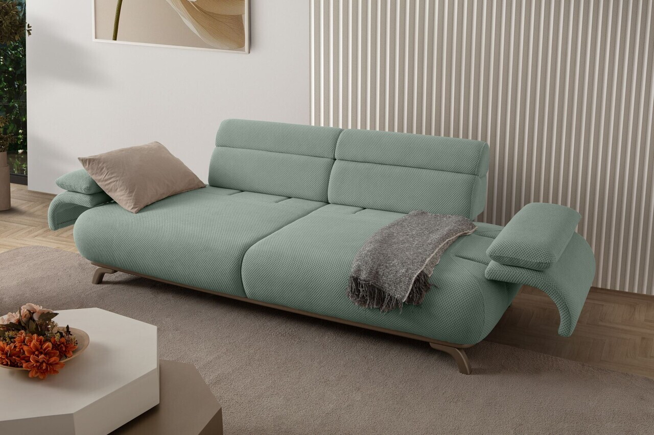 Canapea 3 locuri, Atelier del Sofa, 752EST1140, Lemn de carpen/PAL melaminat, Verde - view 2