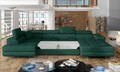 Coltar extensibil stanga 6 locuri ELTAP, Rod-51, Rodrigo, 345x202x90 cm, lemn/poliester, verde inchis