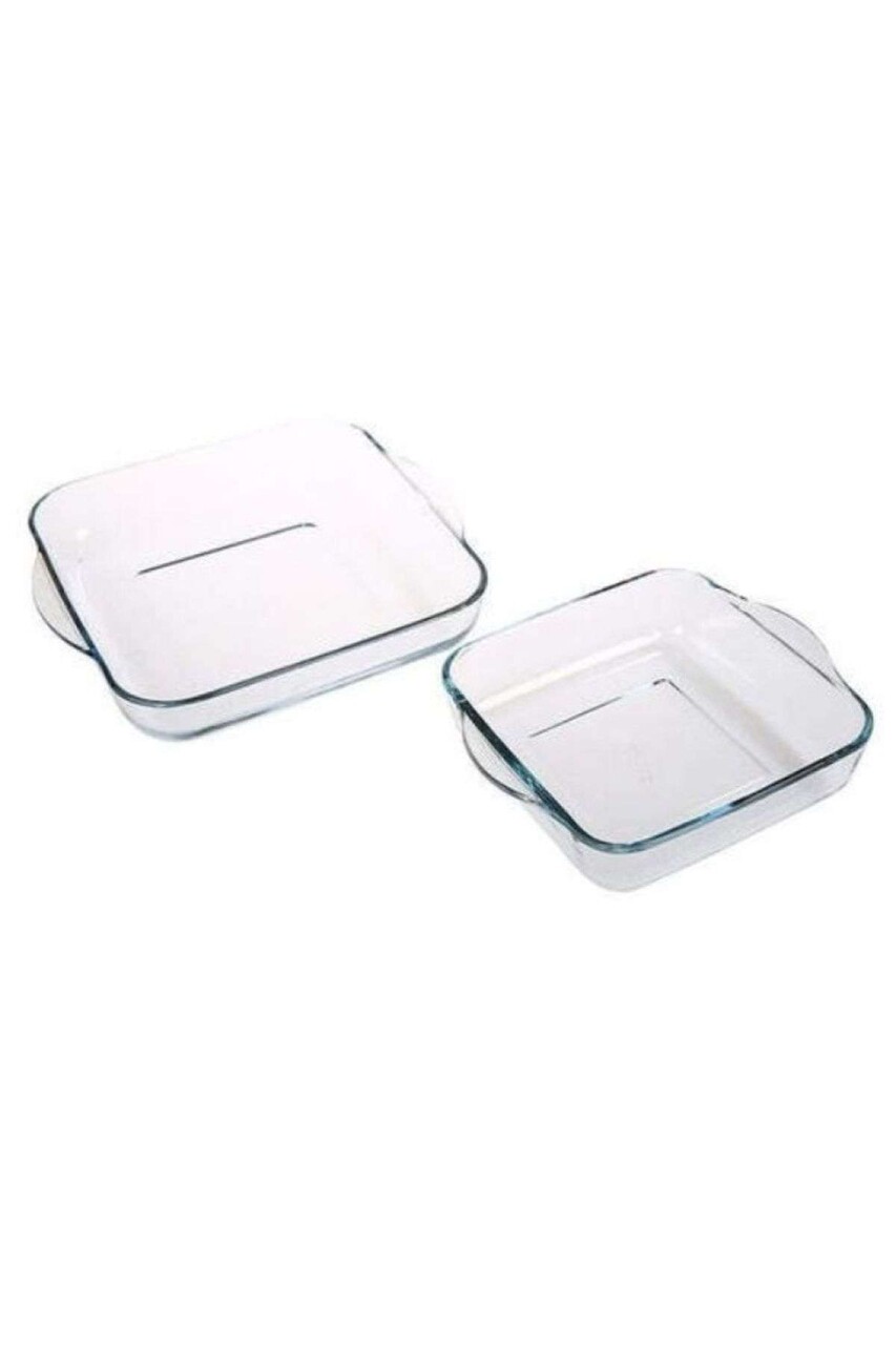 Set platouri de sticlă (2 piese), L'essentiel Maison, 896PBH1408, Dimensiune: 25 x 21,5 x 6,5 cm / 1550 ml (1 bucată), Transparent - view 5