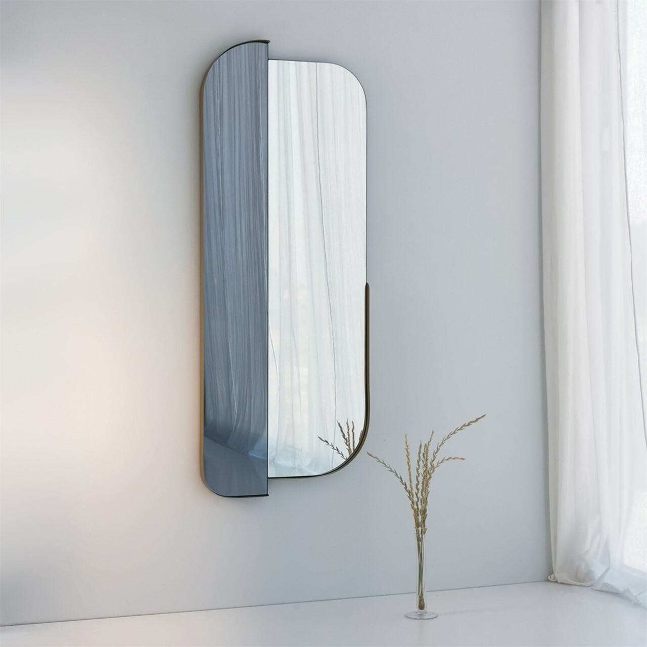 Oglinda decorativa, Neostill, Day & Night, 60x130 cm, MDF , Auriu - 1 | YEO