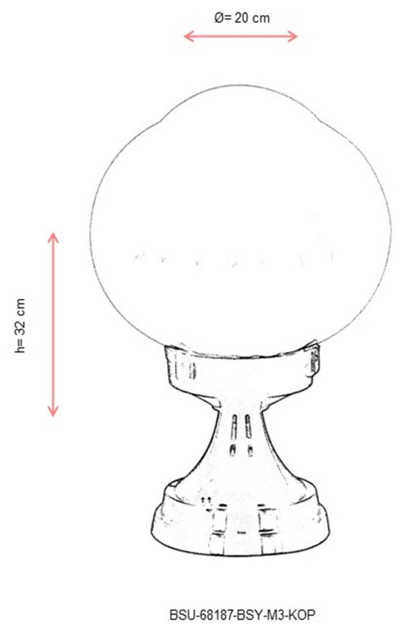 Lampa de exterior, Avonni, 685AVN1251, Plastic ABS, Negru