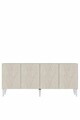 Consola, Hanah Home, Gumus 180, 180x79x32 cm, Alb / Travertin