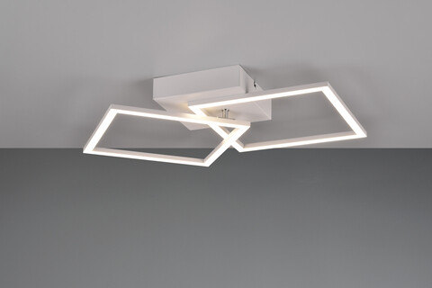 Plafoniera Trail, RL, 44.5x39.5x6.9 cm, 20W, 1x SMD, metal, alb mat
