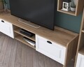 Mobilier living, Wren, AA101 - 2557, 4 corpuri, pal melaminat, alb/nuc