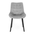 Scaun Colin, Homla, 53x51x83 cm, metal/MDF/velur, gri
