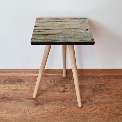 Masuta, Leona, Shp125, 35x42x35 cm, Verde / Bej / Negru
