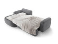 Coltar extensibil stanga 5 locuri, modular, cu lada depozitare, Ella, Micadoni Home, 271x174x94 cm, tesatura structurata chenille, gri