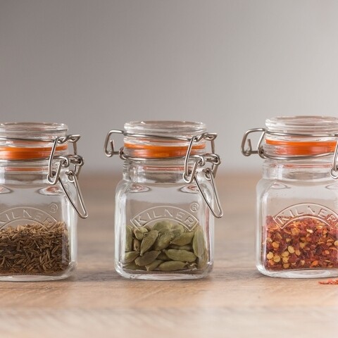Borcan cu inchidere ermetica, Kilner, Oliver, 70 ml, sticla, transparent
