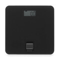 Cantar digital pentru baie, Brabantia, Dark Grey, 30x30x4.3 cm, fara baterii, polipropilena/sticla, gri inchis