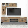 Comoda TV, Hommy Craft, Samba, 180x52x35 cm, Nuc / Albastru