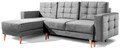 Coltar extensibil reversibil 3 locuri ELTAP, AsgL-26, Asgard, 248x162x93 cm, lemn/poliester, gri deschis