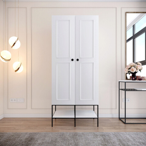 Dulap pentru haine, Comforty, Martin 2, 84x200x50 cm, Alb 84x200x50 imagine 2022