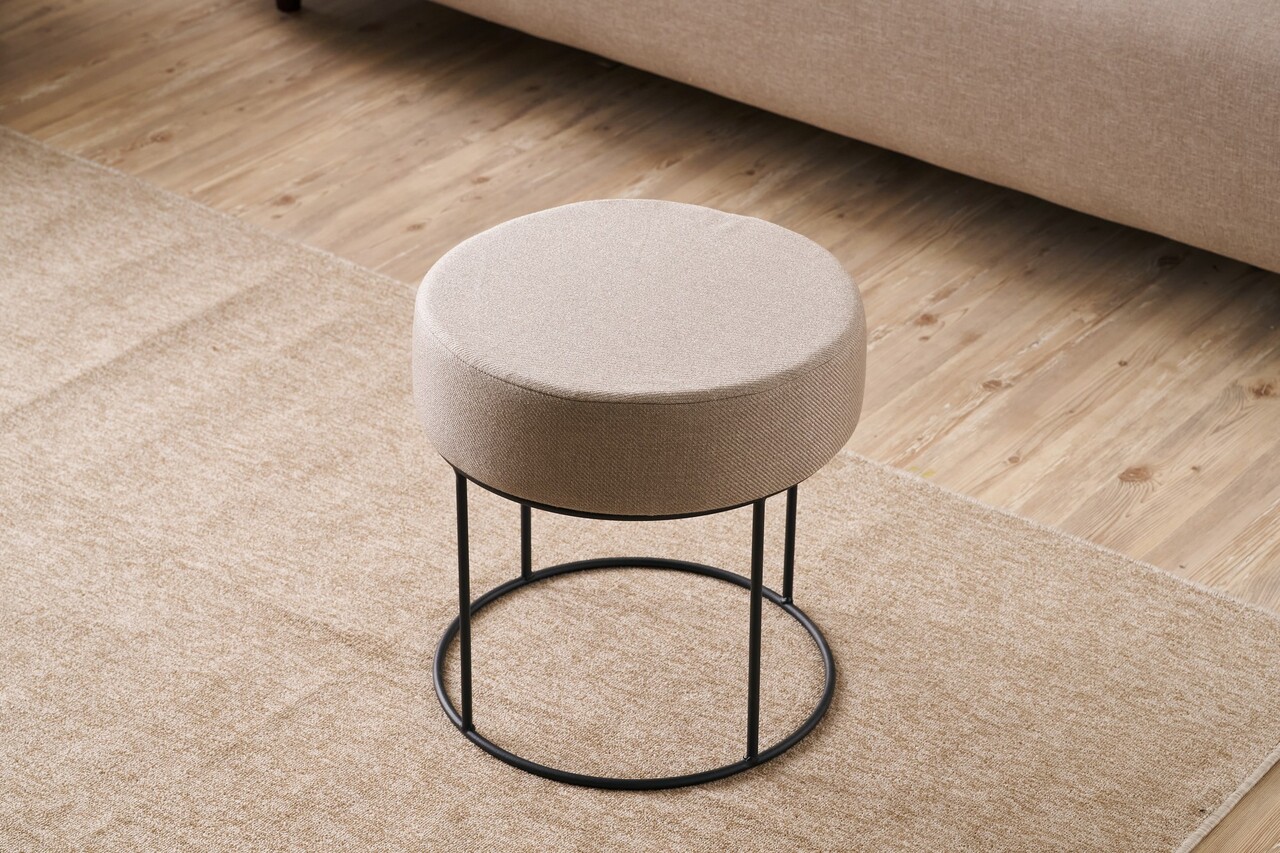 Taburet, Atelier del Sofa, 825BLC5142, Metal, Bej - view 2
