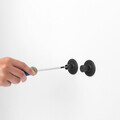 Set 2 agatatori pentru prosoape, Brabantia, Dark Grey, 4.8x4.8x2.9 cm, polipropilena, gri inchis
