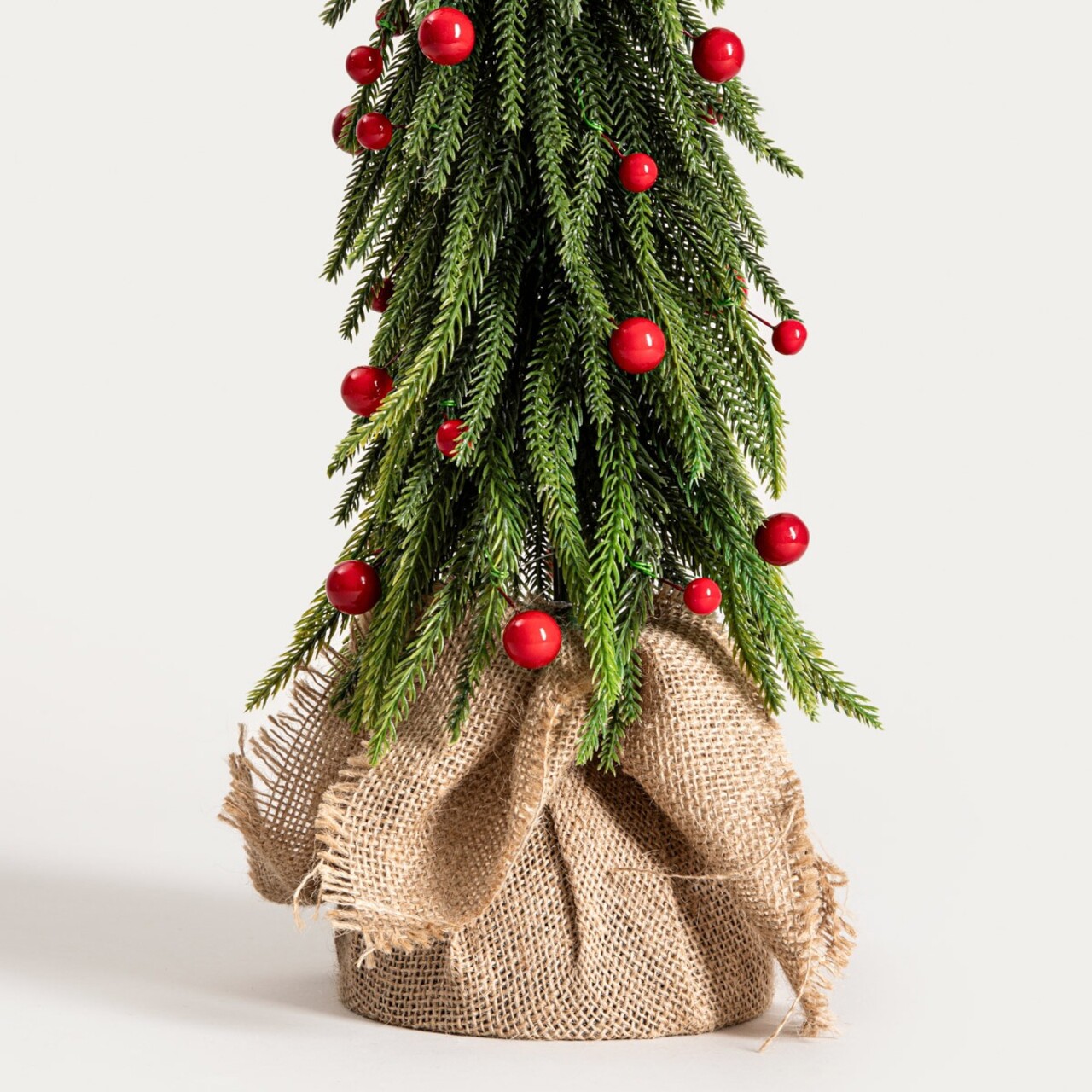 Brad artificial Bombs, Homla, 55 cm, plastic, verde/rosu - 2 | YEO