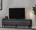 Comoda TV, Olivia, Defne, Antracit / Argintiu