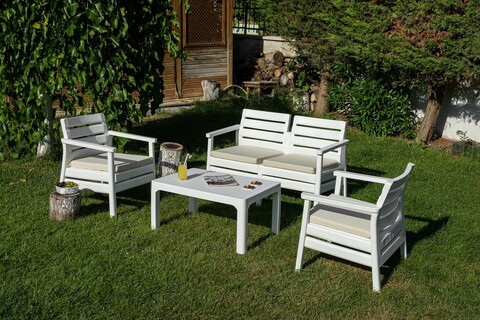 Set mobilier de gradina, Okko, Solemare, Alb