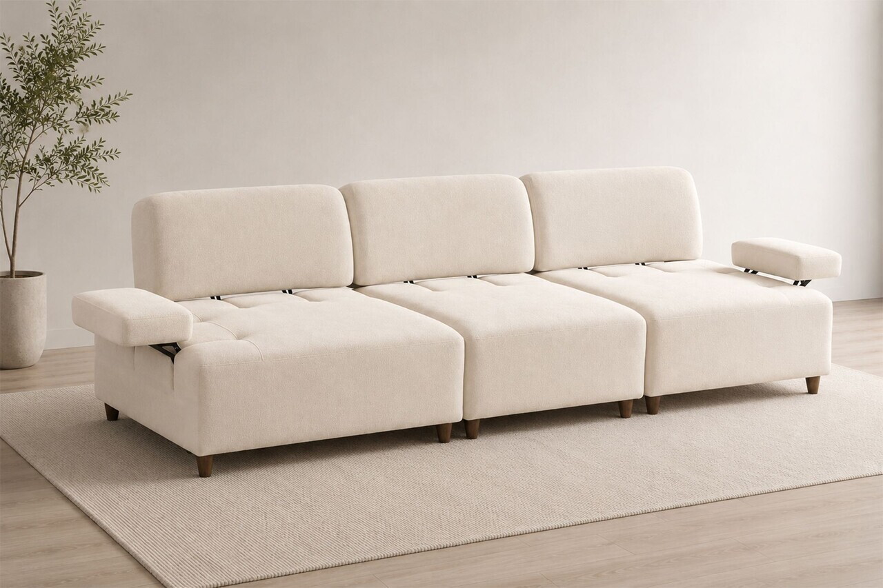 Canapea cu 4 locuri, Atelier del Sofa, 560ARE5355, Crem — imaginea 3