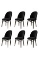 Set de scaune, Charlotte, Ritim, Metal, Negru/Maro
