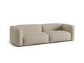 Canapea modulara 3 locuri, Martina-169, Micadoni Home, 240x106x75 cm, tesatura structurata catifelata, bej deschis
