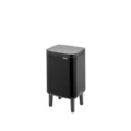 Cos de rufe, Brabantia, Bo Small, 4 L, 17.2x20x36 cm, otel, negru mat