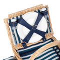 Cos de picnic 4 persoane Orlando, Homla, 40x28x20 cm, rachita/inox, natur