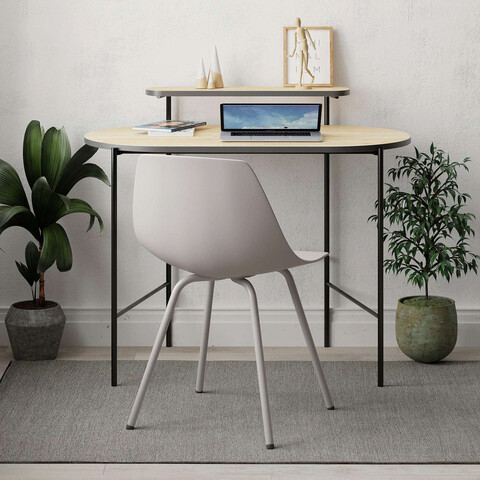 Birou, decortie, loub, 100x54x72 cm, stejar