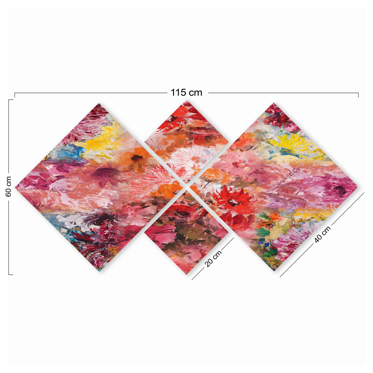 Set 4 tablouri decorative, 4MDF161623715, MDF, Imprimat UV, Multicolor - 2 | YEO