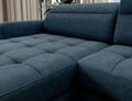 Coltar extensibil stanga 4 locuri ELTAP, LT-40TOS, Berrto, 306x165x100 cm, lemn/poliester, albastru