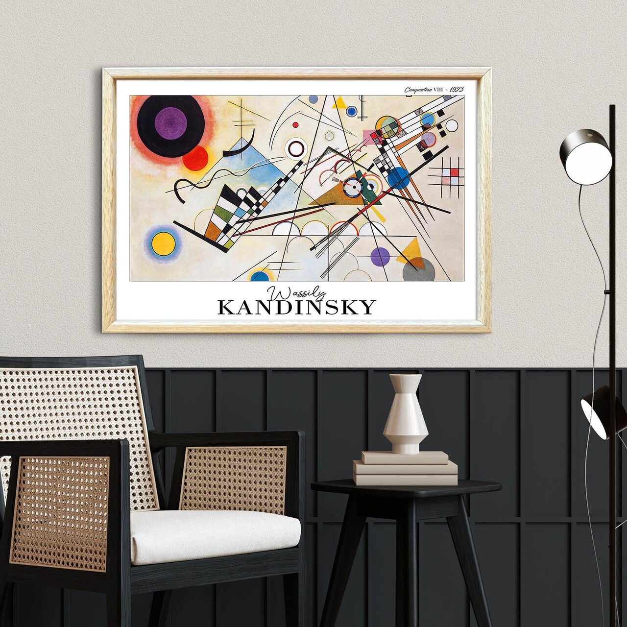 Tablou decorativ, 4262AHSKANDINSKY-002, Fundal: 100% MDF (Grosime: 2,7 mm), Multicolor - view 2