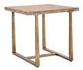 Masa dining Ankara, Mauro Ferretti, 80x80x76 cm, MDF/fier, maro/auriu