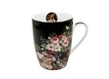 Cana Vintage Flowers, Duo, 390 ml, portelan, negru
