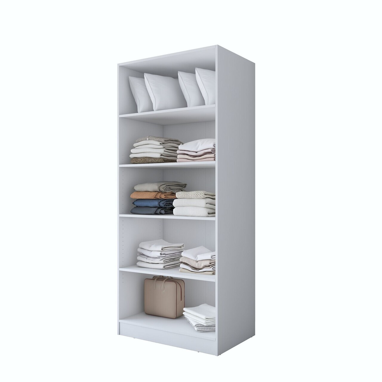 Dulap pentru haine, Hanah Home, BA188, 90x210x57.5 cm, PAL melaminat, Alb - view 10