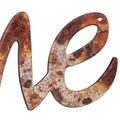 Decoratiune de perete Welcome, Creaciones Meng, 70x20 cm, fier/metal