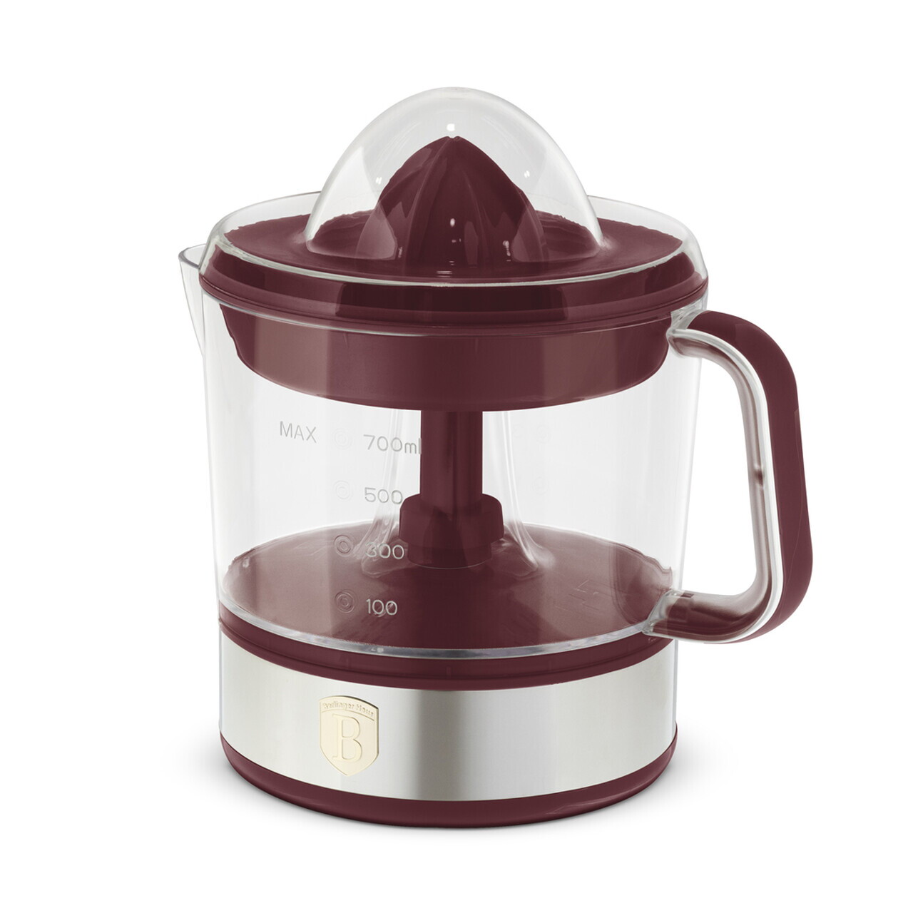 Storcator electric de citrice Berlinger Haus, Leonardo, 40W, 700 ml, plastic/inox, visiniu mat - imagine 7