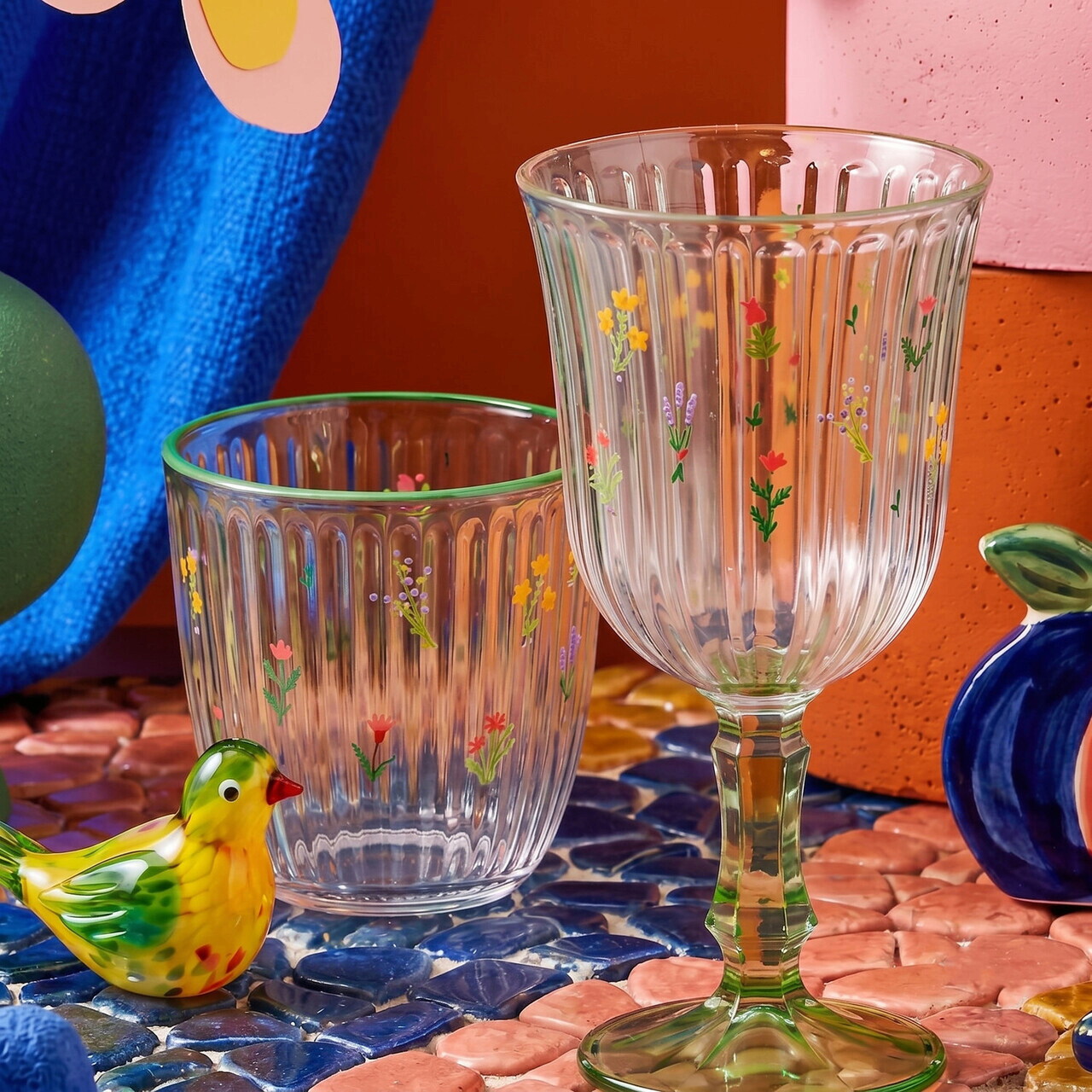 Set de pahare de vin, Hermia, 666HAC2108, Sticla, Galben verde — imaginea 2