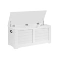 Bancheta cu spatiu depozitare, Vasagle, 100x40x46 cm, PAL, alb