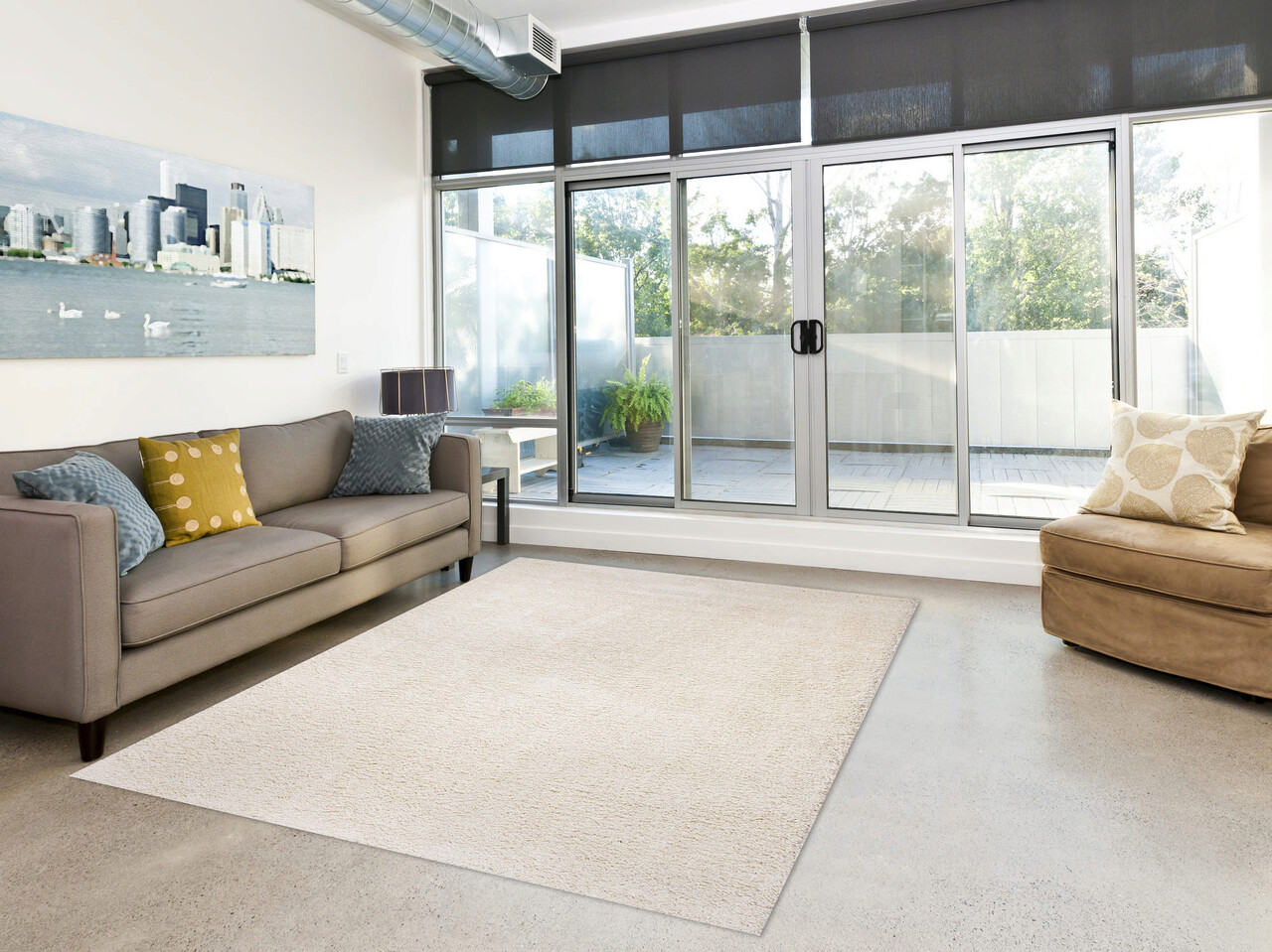 Covor, 9000NM, 80x150 cm, Polipropilena, Crem - 1 | YEO