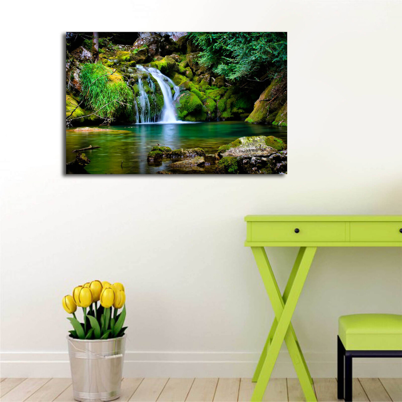 Tablou decorativ cu lumina LED, 4570DACT-34, Dimensiune: 45 x 70 cm, Multicolor - view 2
